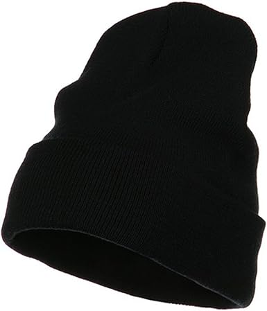 Big Size Acrylic Long Beanies-Black 