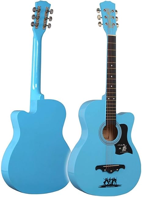 Amazon Co Jp クラシックギター 38インチのフォークギターナチュラルシナギター初心者の練習アコースティックギター 女の子と男の子のギター Color K Size Medium ホーム キッチン