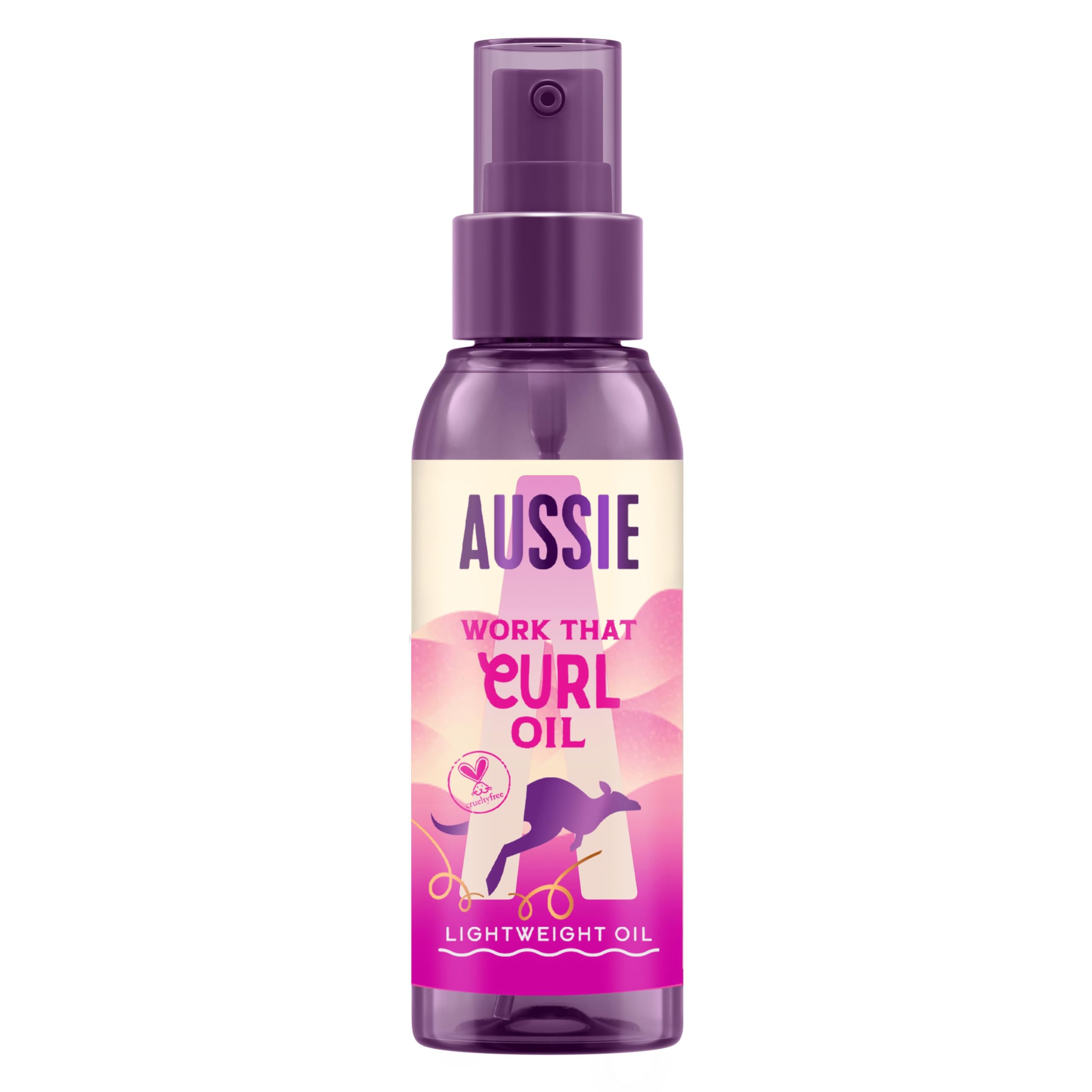 Aussie Work That Curl Lightweight Oil 100ml. Multi-Tasking Hair Serum to Boost Shine, Moisturise and Nourish Curly Hair. Infused with Jojoba Seed Oil. Vegan and Cruelty-Free