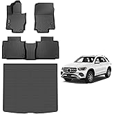 AIPOIL® Floor Mats & Cargo Liner Set for 2020-2025 2026 Mercedes Benz GLE& GLE 350& GLE 450 (No for Coupe) All Weather Protection TPE Anti-Slip Automotive Full Set Custom Car Mats Accessories - Black