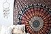 Madhu International mandala barmeri tapestries (Golden Blue, Queen 84x90 Inch)