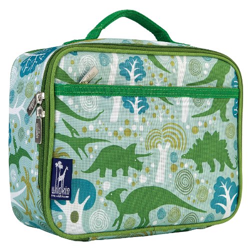 Lunch Box, Wildkin Lunch Box, Insulated, Moisture Resistant, and Easy to Clean with Helpful Extras for Quick and Simple Organization, Ages 3+,Perfect for Kids or On-The-Go Parents  Dinomite Dinosaurs