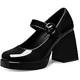 CELLENZ Women Mary Jane Shoes: Comfortable Closed Toe Chunky Heels, 2026 Trendy Dress Shoes Prom Formal Graduation Platform Pumps Size 6-11