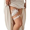 Aprildress 2 Pieces Wedding Garter Set for Bride with Stretchy Soft Lace Band PGT400