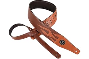 YUEKO Cool Lightning Pattern/Flame Guitar Strap Strap for Electric Guitar/Bass