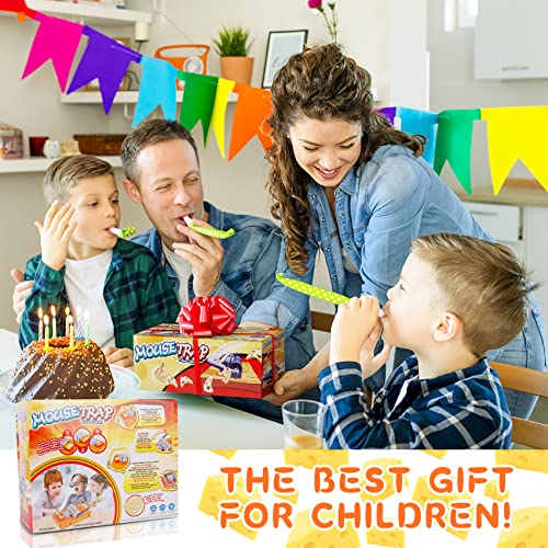 Mouse Trap Game for Kids Ages 5+, Fun Reaction Mousetrap Game with 3