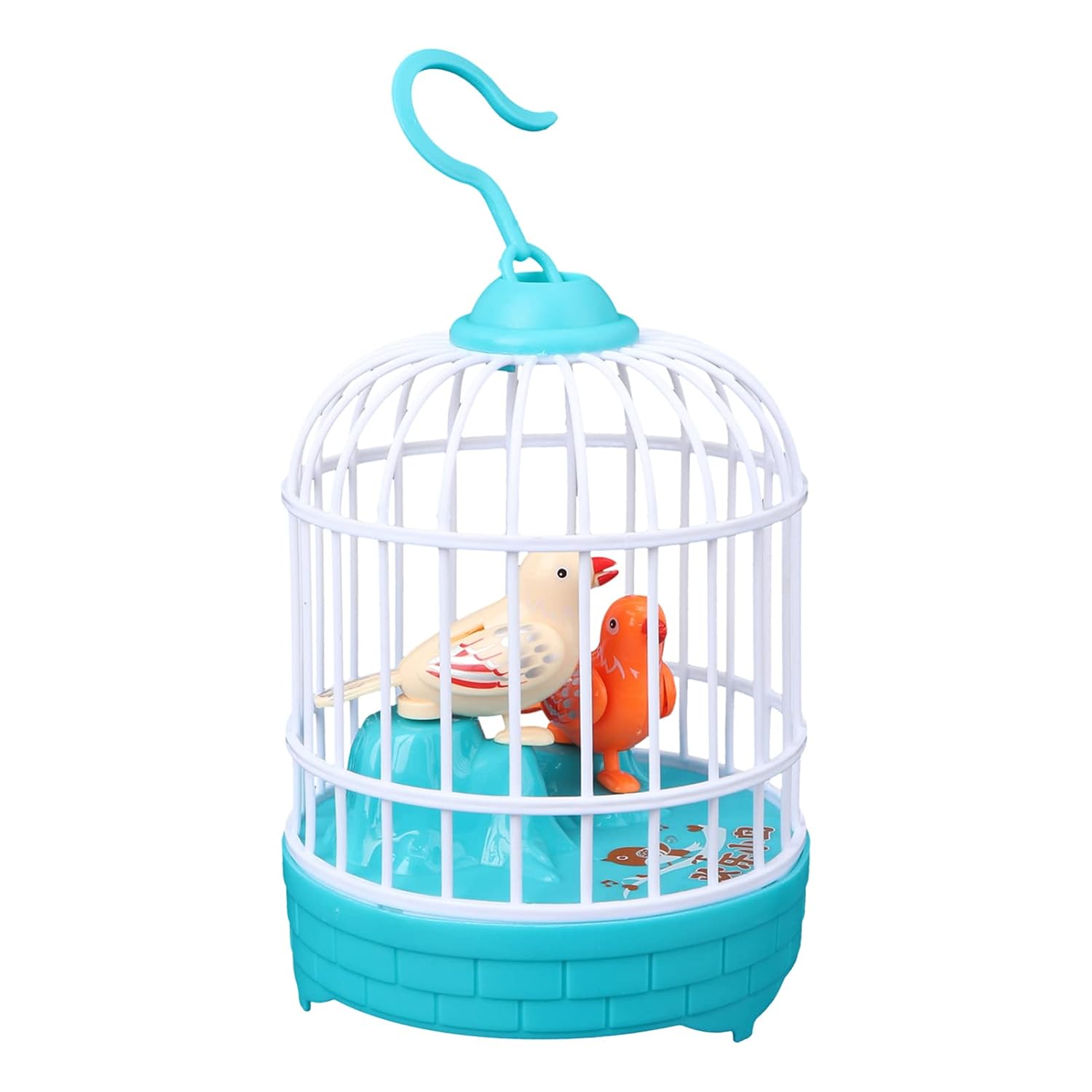 Toyvian Blue Singing and Chirping Bird in a Cage Sound Activated and