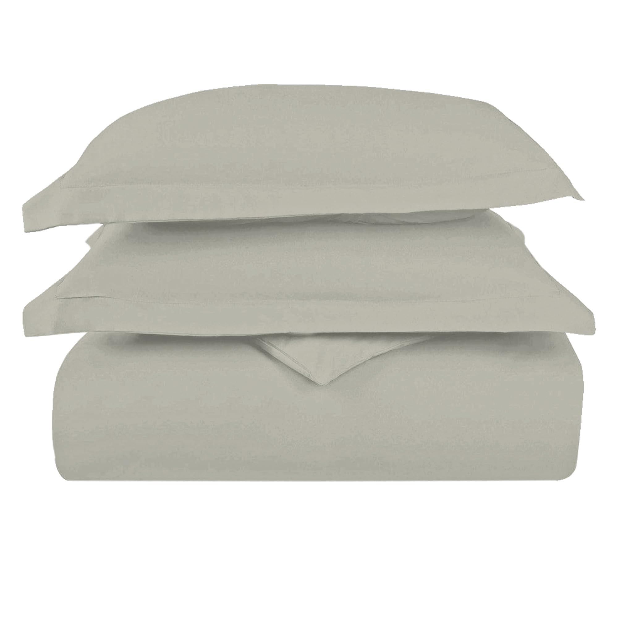 Pizuna Luxurios Cotton Super King Duvet Cover Set Silver, 1000 Thread Count 100% Long Staple Cotton Superking Duvet Cover 260x220cm, Sateen Thick Quilt Cover with Button Closure