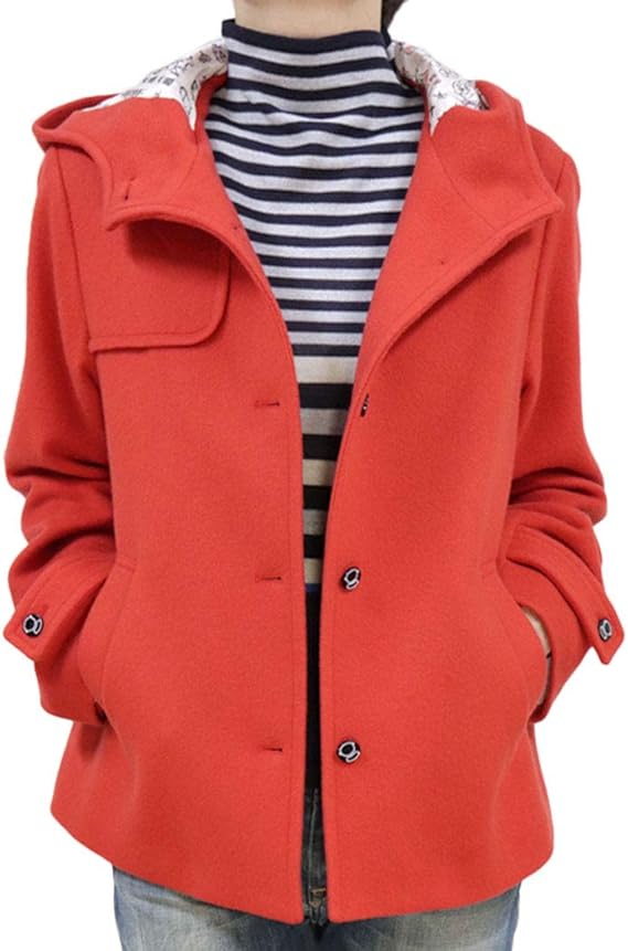 Amazon ピッコーネ スタジオ ピッコーネ Studio Picone レディース コート フード付き フーデッドコート モッサ 長そで Pico Waw65s レッド 赤 40 L 11号 コート ジャケット 通販