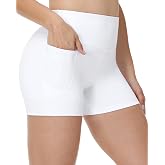 Runhit Biker Shorts Women with Pockets - 8''/5''/3'' High Waisted Yoga Workout Gym Spandex Tummy Control Shorts