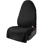 Leader Accessories Black Waterproof Sweat Towel Seat Cover Universal Non-Slip for Car Truck SUV Seat for Dog & Kid Workout Outdoor OR Sport Activities