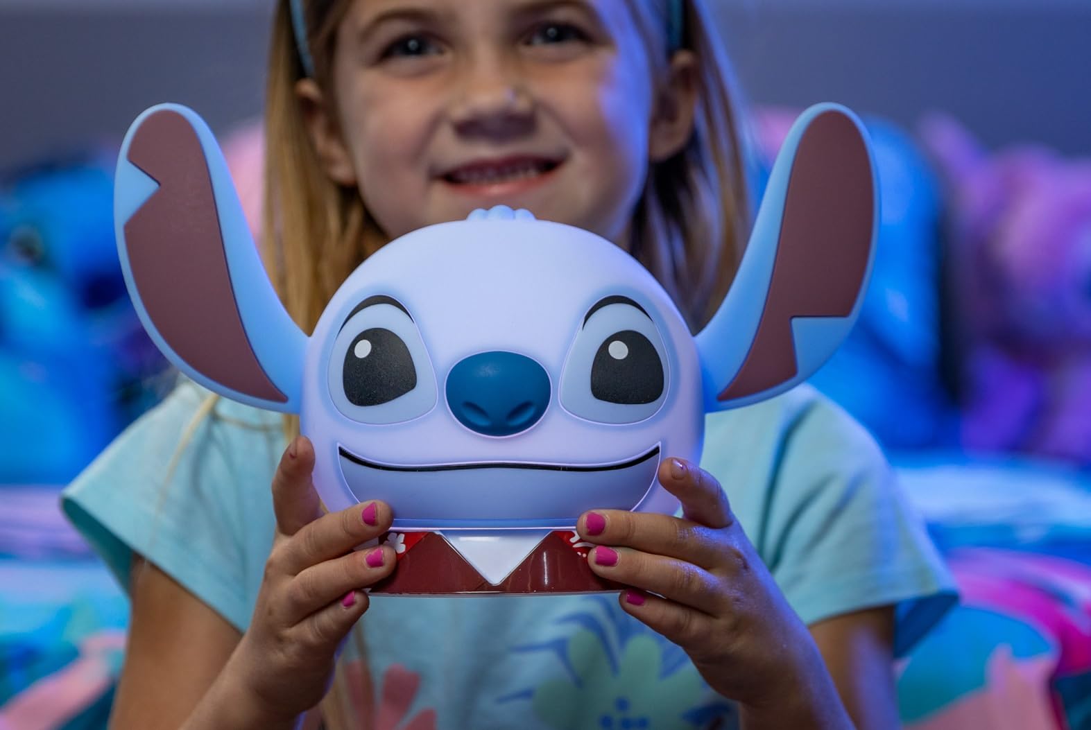 Photo 1 of Disney Lilo and Stitch Squish Light, Night Light for Kids, USB Lamp, Battery Operated, Dimmable, Ideal for Bedroom, Playroom, Living Room, and More, 83063
