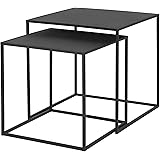 Blomus FERA Set of 2 Nesting Tables - Black - Powder Coated Steel