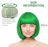Aomig Short Bob Wig 3 Pack Green Neon Synthetic Everyday Cosplay view 2