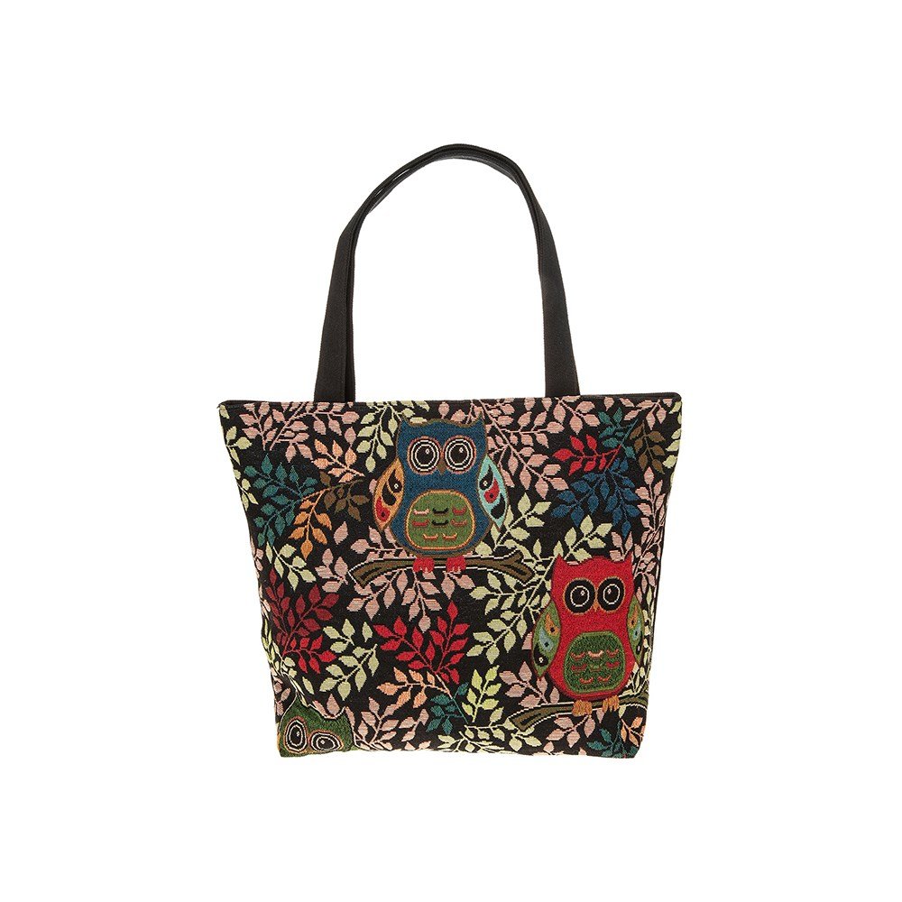 Equilibrium Colourful Midnight Owls Large Tote Bag