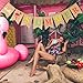 Hello Summer Burlap Banner Rustic Summer Banner with Flamingo Pattern Summer Garland Flag Decoration for Pool Party, Beach Party, Barbecue Party (Color Set 1)
