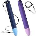 XIHIRCD 2pcs Kid-Friendly Stylus Pens for Touchscreen, Crayon Stylus Pen & Tethers Anti-Rolling Children's Touch Screen Stylus Capacitive Tablet Stylus for Kindle Ipad iPhone Touch Screen Devices