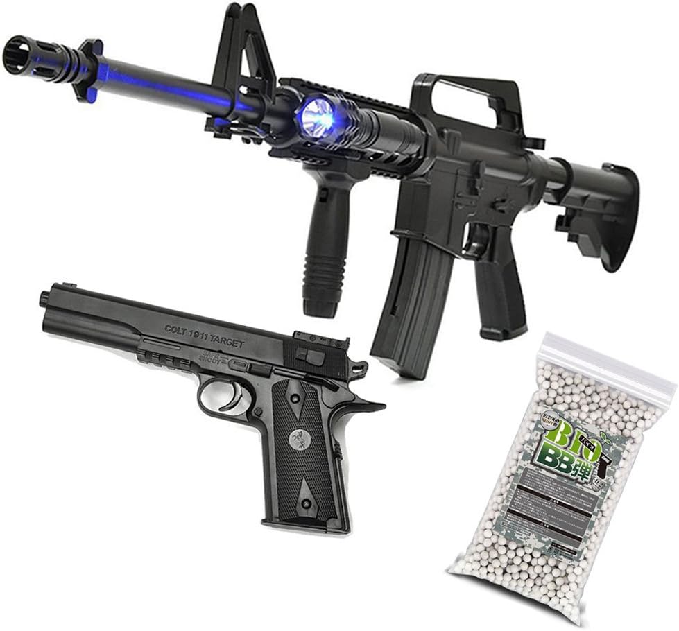 Amazon Iimono117 エアーガンセット Colt1911モデル M4 R I Sモデル バイオbb弾 00発付き M4モデル コルトモデル エアガン 弾 通販