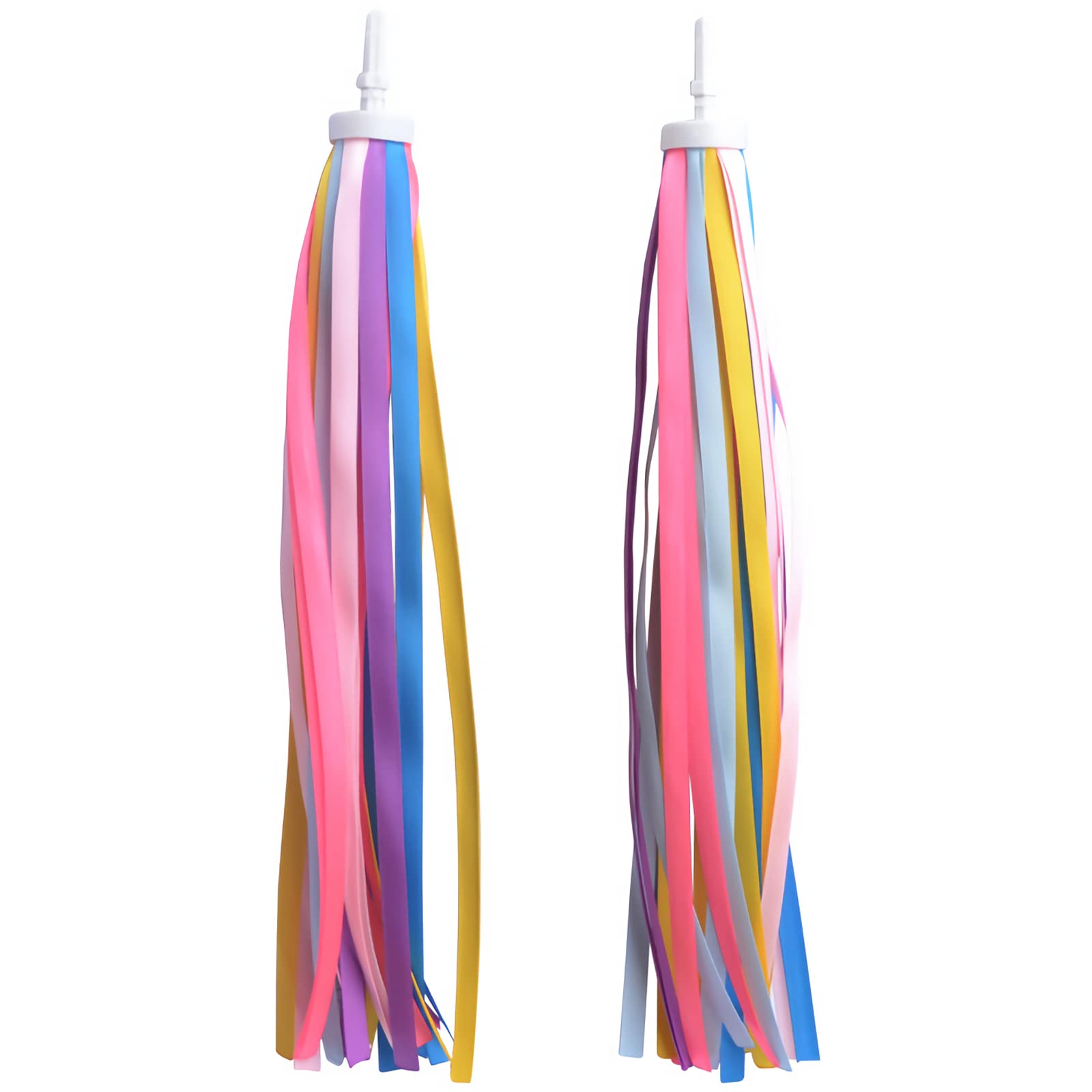 YUTOU 1 Pair Children's Bicycle Streamers Bicycle Handlebar Streamer Bands Handlebar Fringe Streamer Ribbon Bicycle Grips Tassels Bands for Children's Bicycle Children Scooter Tassels Decoration