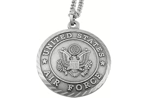 NICKEL SILVER MILITARY MEDAL INSPIRATIONAL JEWELRY Mens Nickel Silver United States Military Medal with Christ Back, 1 Inch