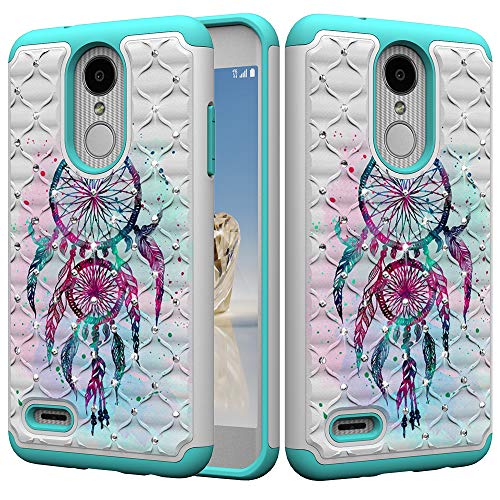 LG Aristo 2/LG Tribute Dynasty/LG Zone 4/LG Fortune 2/Risio 3/Rebel 3 LTE Phone/Rebel 2/K8 2018/K8+ Plus/Fortune/Risio 2 Case, UZER Sparkle 3D Diamond Bling Rhinestone Painted Case for LG K8 2018