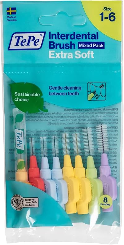 TePe Interdental Brushes Extra Soft Red Brand TePe Dental Care