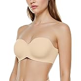 Popilush Strapless Bras for Women Support Push Up Bralettes Minimizer Unlined Bra Underwire Everyday Bras Tube Top