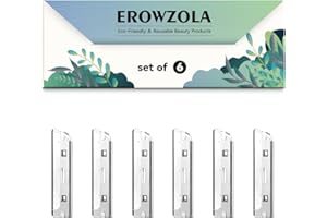 EROWZOLA Eyebrow Razor Dermaplaning Tool Blades - Set of 6 Replacement Blades Refill