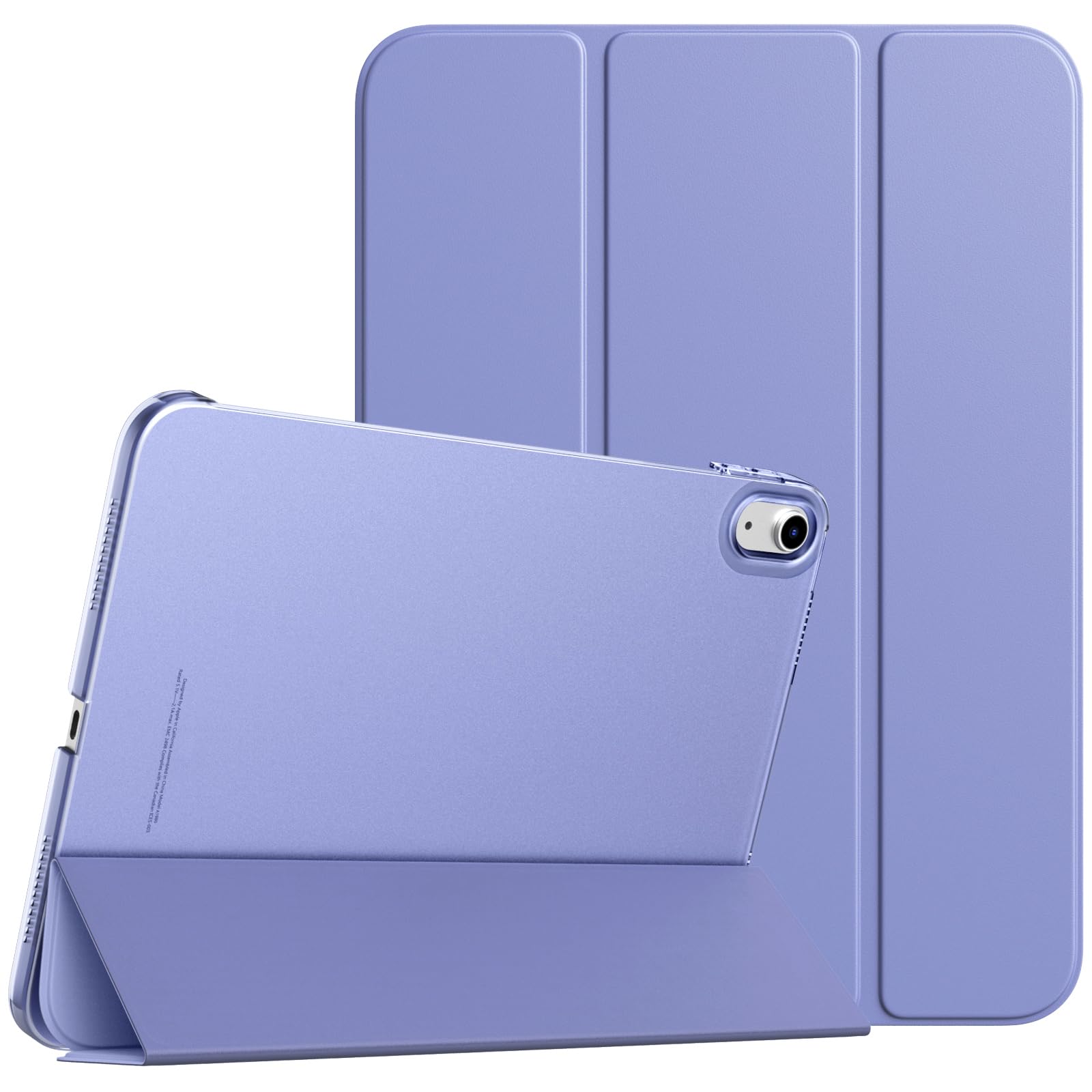 TiMOVO Case for iPad (A16) 11th Generation 11 Inch 2025/iPad 10th Generation 10.9 Inch 2022, Slim Stand Cover with Hard Translucent Back, Support Touch ID, Auto Wake/Sleep, Lavender Purple