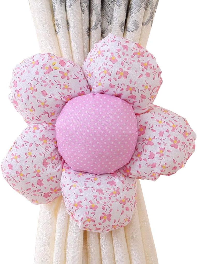 Chambre Ou Bureau Mignon Fleurs Embrasse Rideau Pour Decoration Dans La Salon Couleur Vive Acmede 1 Pair Embrasse A Rideaux Enfant Accessoires Pour Rideaux Et Stores Ameublement Et Decoration Epf Lk