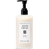 Atom Fresh Body Lotion for Women, Hydrating & Firming Body Moisturizer for Dry Skin, Ceramide & Niacinamide Skin Barrier, Non-Greasy Vitamin E Lotion, Ocean Breeze Scent, 13.5 fl oz