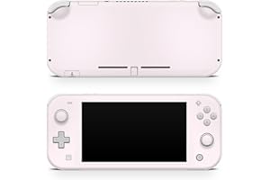 Tacky Design Solid Color Skin Compatible with Nintendo Switch Lite Skin Wrap, Minimalist Solid Skin for Nintendo Switch Lite Cover, Premium Vinyl 3M Full Wrap Decal. (Pink Blush)