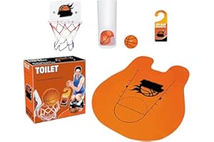 Bathroom Hoop Basketball Game – Toilet Sports Toy Set, Mini Indoor Basketball Hoop with Suction Cup Stand and Ball | Fun Toil
