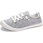 Womens Slip On Shoes, Comfort Canvas Sneakers with Low Top, Casual Fashion Shoes for Women Walking with Non Slip Rubber Outsole