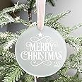 25 Pcs Frosted Acrylic Ornament Blanks 3 Inch Acrylic Circles Blank Acrylic Ornaments with Hole, Frosted Glass Ornaments for Crafts, Perfect for DIY Christmas Ornaments Gift Tags