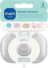 MAM Nipple Shields Small 2 Pack with Sterilisable Travel Case SkinSoft Silicone view 2