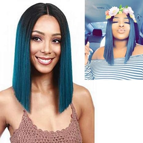 Wux Hairpieces Lace Front Wig Short Straight Hair Natural Silky
