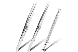CC LOT 3 Pack Diamond Holder Pick Up Tool - Stainless Steel Tweezers with Diamond Claw and Stone Jewelry Grabber