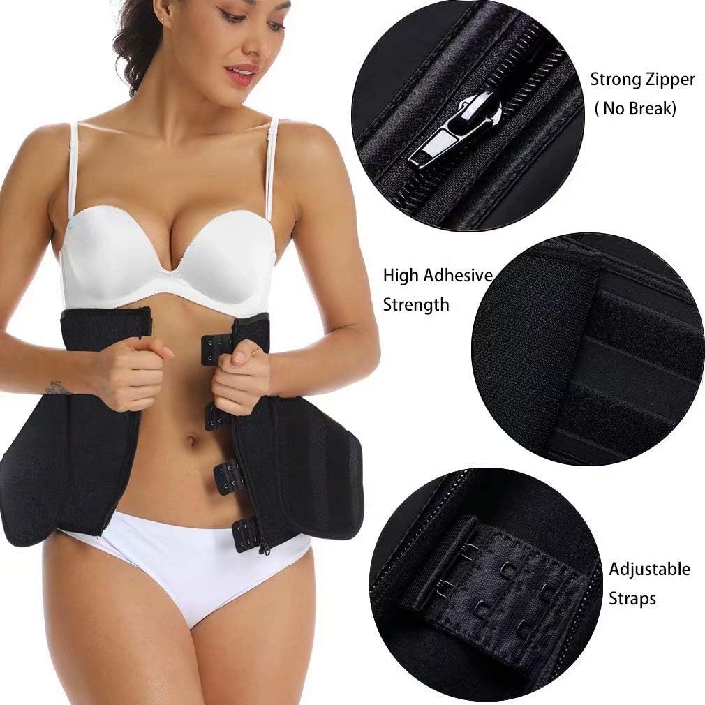 HOPLYNN Neoprene Sweat Waist Trainer Corset Trimmer Belt for Women Weight Loss, Waist Cincher Shaper Slimmer: Sports & Outdoors
