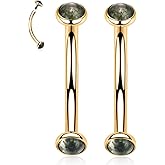 G23 Titanium Eyebrow Piercing Jewelry Eyebrow Rings Curved Barbell 16G Eyebrow Belly Button Ring Navel Rings Rook Daith Earrings Lip Ring Eyebrow Jewelry 6mm-12mm