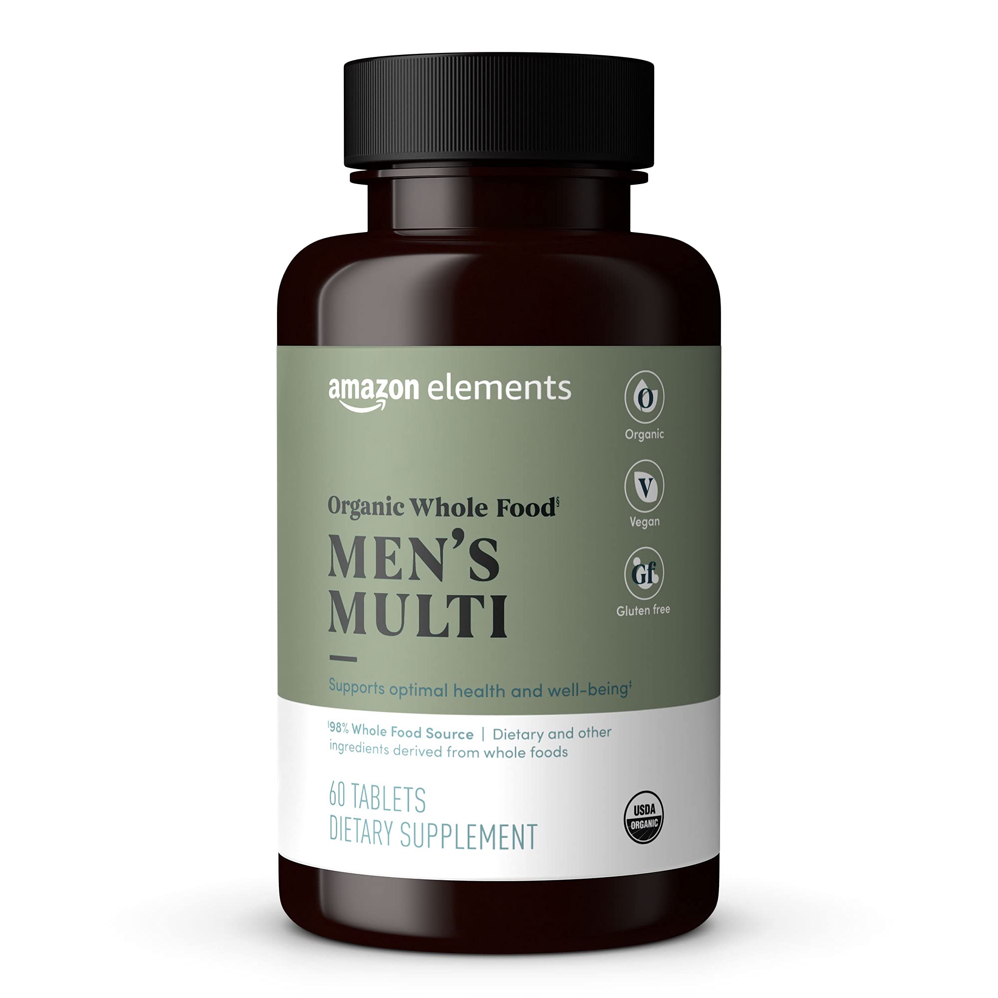 Amazon Elements Organic Whole Food Men’s Multi, 60 tablets