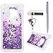 ZSTVIVA S9 Case, Samsung Galaxy S9 Case, Glitter Liquid Case Cover Bling Sparkle Shiny Quicksand Moving Flowing Love Heart 3D Anti-Scratch Slim Thin Soft TPU Bumper Galaxy S9 Case for Girls Purple