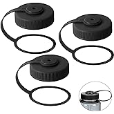 TonGass 3-Pack Water Bottle Lid Compatible with 32oz Wide Mouth Water Bottle Replacement Cap for 63mm Mouth Water Bottle Lid Replacement Water Bottle Cap