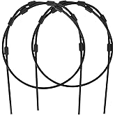 Panbofoda Replacement Tree Stand Cables,Pair of Replacement Cables for Climbing Treestands, 2PCS Hunting Tree Stand Accessories,Durable Steal Braded PVC Black Coated 65" Treestand Replacement Cables