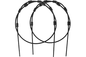 Panbofoda Replacement Tree Stand Cables,Pair of Replacement Cables for Climbing Treestands, 2PCS Hunting Tree Stand Accessories,Durable Steal Braded PVC Black Coated 65" Treestand Replacement Cables