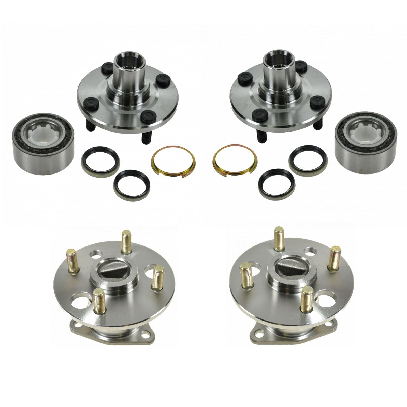 TRQ 2 Piece Wheel Bearing & Hub Assembly Set