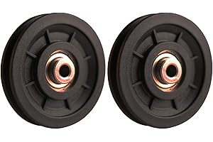 LFJ 90mm/3.5" Nylon Bearing Pulley Wheel Replace for Gym Equipment Part Cable Merchine