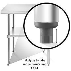 KUTLER Stainless Steel Table 30 x 48 Inches, NSF