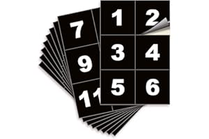 iSYFIX Black Consecutive Number Stickers – 1 to 50, 4-inch, 1 Set – Vinyl Self Adhesive Premium Decal, Ideal for Inventory, Storage, Organizing, Boxes, Bins, Toolbox, Lockers & More, Indoor/Outdoor