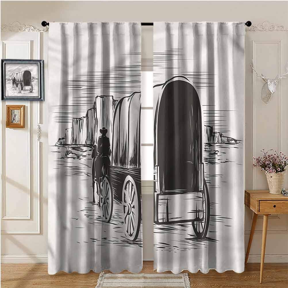 YUAZHOQI Curtains Room Darkening Window Panel, Western
